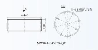 MW041-0457/G-QC电磁铁产品外形图